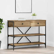 Tavolo consolle con cassetto Marrone 100 x 34,5 x 75 cm legno 871305