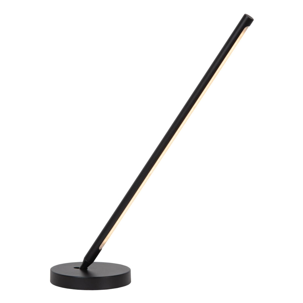 Lampada da scrivania LED integrata nera FINAN Lucide