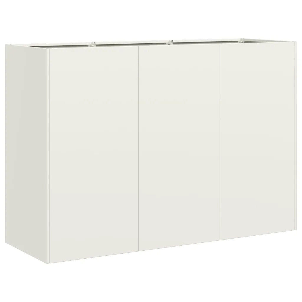 Fioriera Bianca 120x40x80 cm in Acciaio Laminato a Freddo 860718