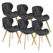 Set di 6 sedie da pranzo in similpelle 81 x 57 x 49 cm nero 03_0006793