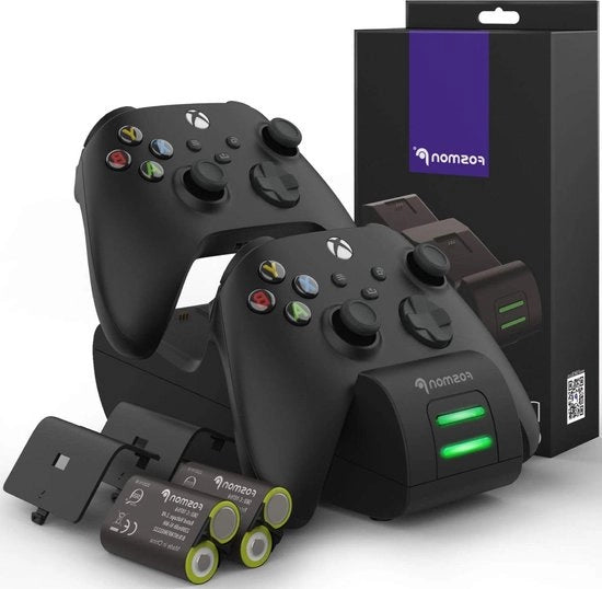 Stazione di Ricarica Max Compatibile con Controller Xbox Series X/S Elite Docking Station a Doppia Collegamento - Nero