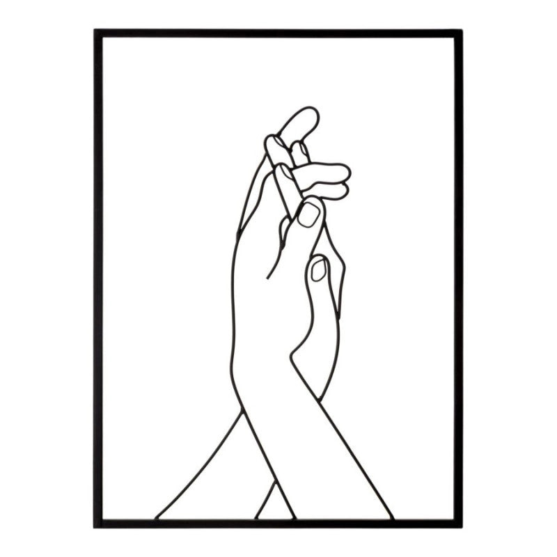 Pannello In Ferro Simply Hands cm 40x1x55