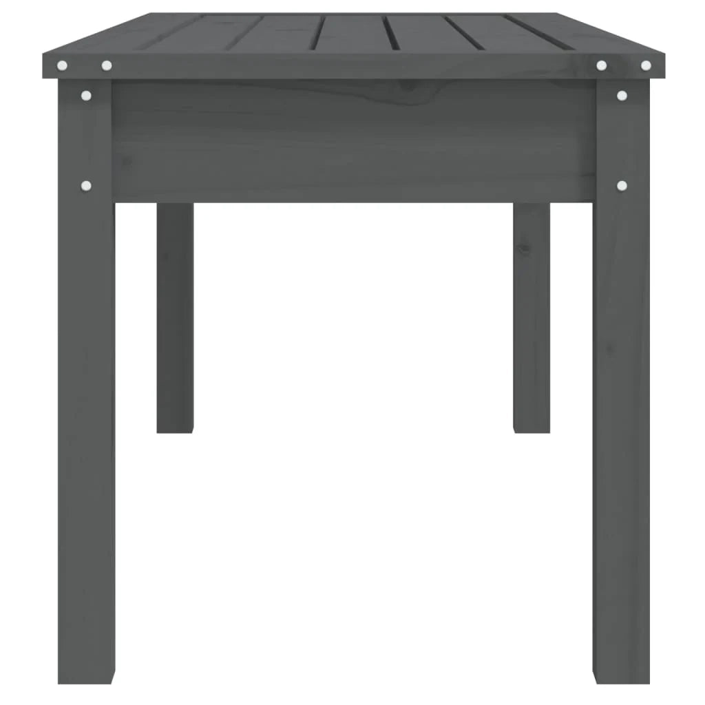 Panca da giardino mobili da esterno per patio terrazza 109 x 44 x 45 cm legno massello di pino grigio 02_0011725