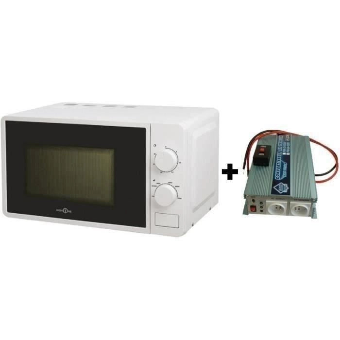 Confezione Convertitore Tensione 24 / 220V 1200W con telecomando - Microonde Hign One 220V 20L 700W