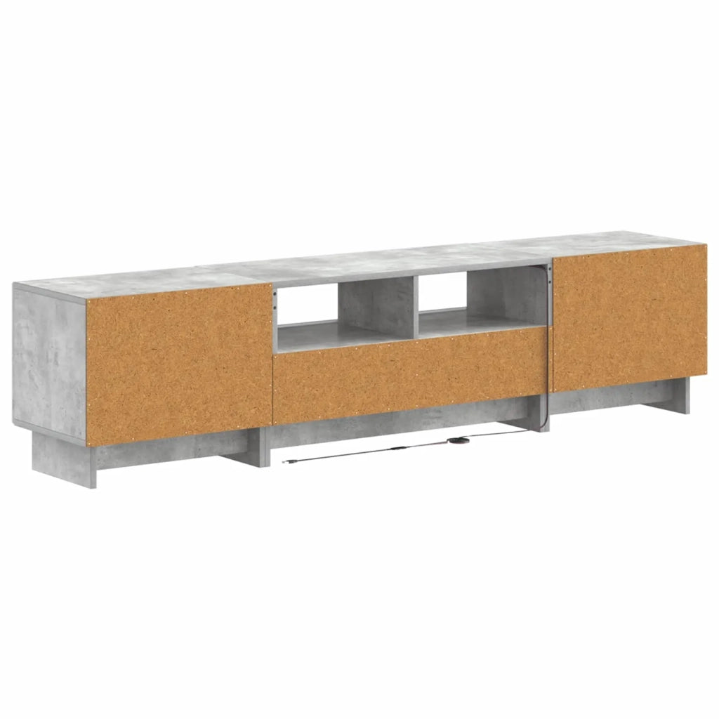 Mobile TV LED a 5 pezzi Grigio Cemento Legno ingegnerizzato 3416419