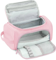 Etui per bambini con grande capacità, borsa a compartimenti, etui duraturo, attrezzatura scolastica per bambini (rosa)