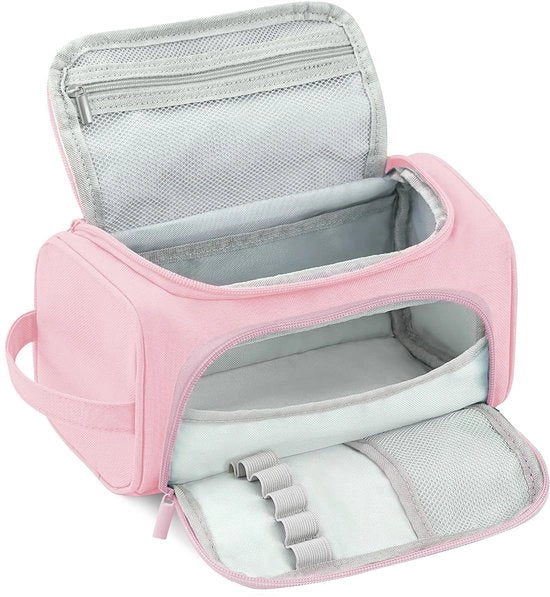 Etui per bambini con grande capacità, borsa a compartimenti, etui duraturo, attrezzatura scolastica per bambini (rosa)