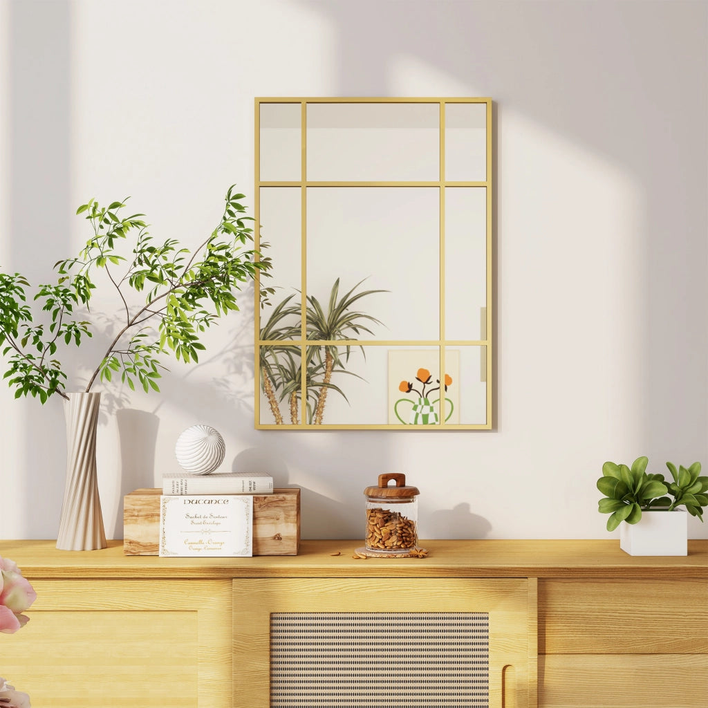 Specchio da Parete Rettangolare ¨C Minimal ¨C Dorato 70x50cm