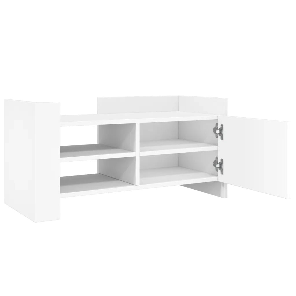 Mobile Porta TV Bianco 80x35x40 cm in Legno Multistrato 848367