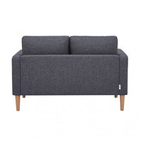 Divano 2 Posti Ramsey 137x73x82 h cm in Tessuto Grigio scuro