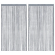 Tende a Filo 2 pz Grigio Chiaro 100x250 cm