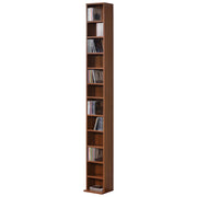 Scaffale a Colonna Tynset con 12 Scomparti per CD DVD 175x20x20 cm Effetto Noce [en.casa]