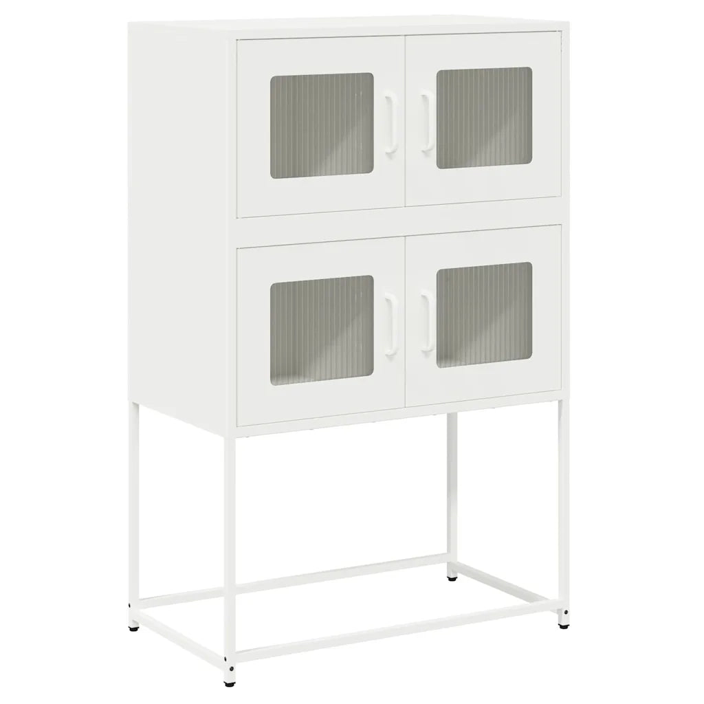 Credenza Bianca 68x39x107 cm in Acciaio