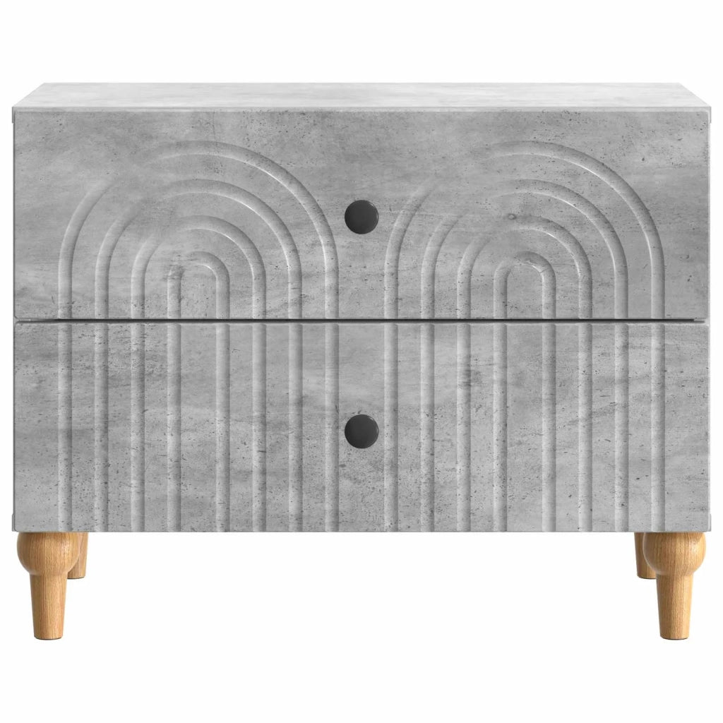 Armadio da Notte con cassetto Grigio Cemento 62 x 34,5 x 48 cm 894088