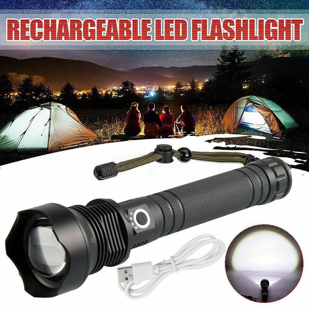 Trade Shop - Torcia Tattica/militare Led Cree T6 Ricaricabile Zoom Doppia Batteria A89-p70 -