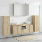 Set di mobili per il bagno 6 pcs Rovere Sonoma 3407145
