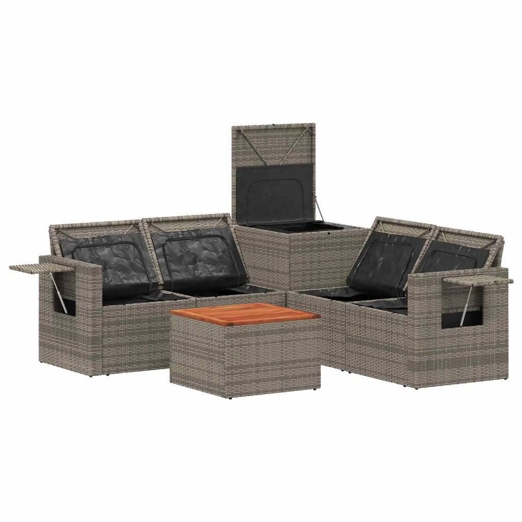 Set di divani 6 pz Grigio e Grigio Scuro 3447464