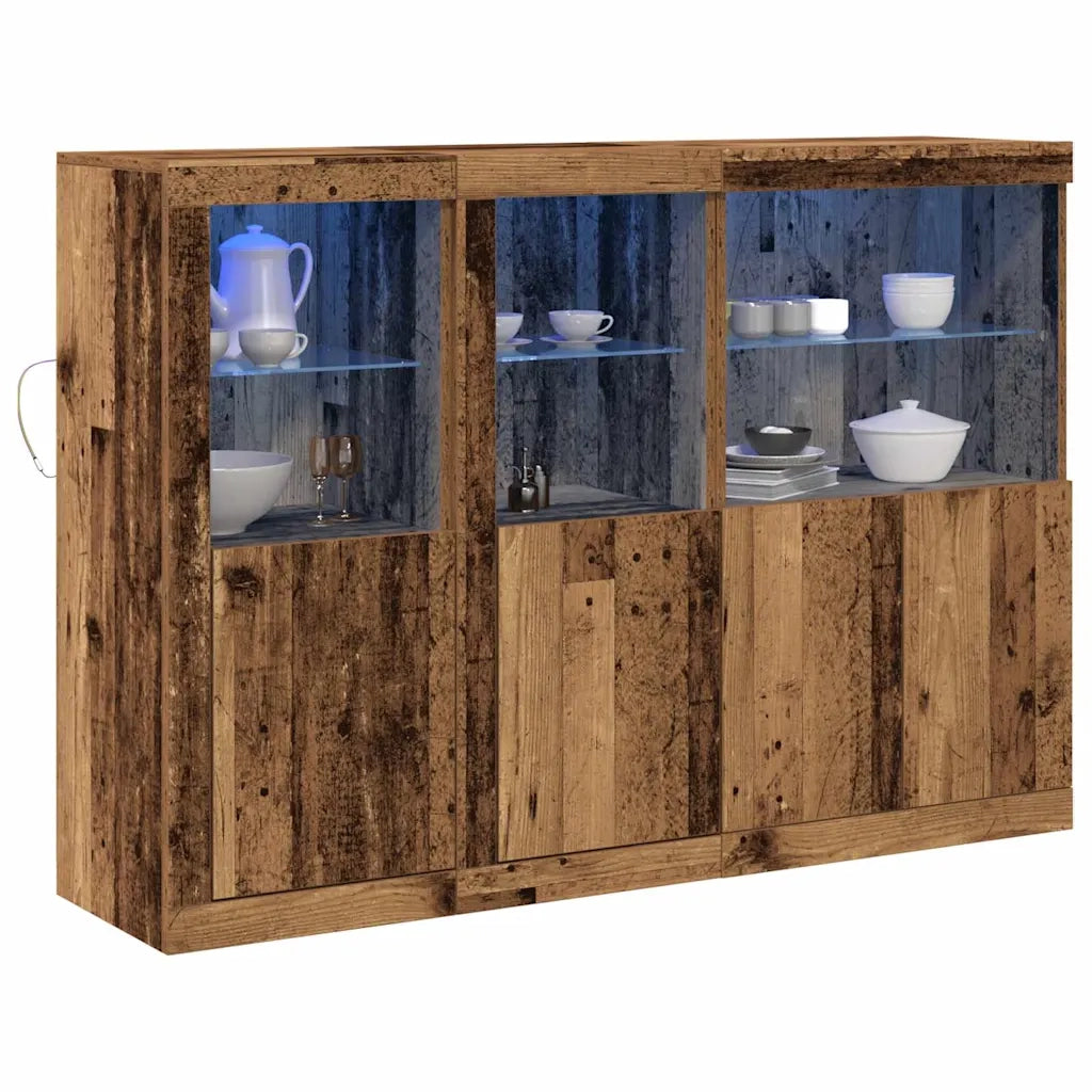 Madia LED Legno vecchio 142,5 x 37 x 100 cm Legno multistrato 3333118