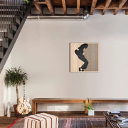 MOON WALK - Quadro arredo LASERCUT composito Legno e PVC Misura: 60x60 cm