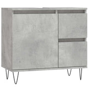 Armadietto da Bagno | Armadio da bagno Grigio Cemento 65x33x60cm Legno Multistrato