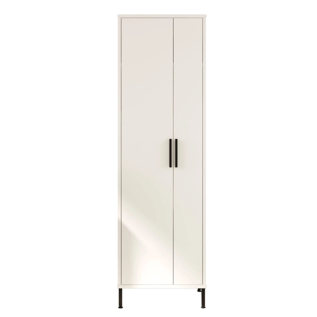 Armadio multifunzionale in legno "Jienna" - 50 x 36 x 165 cm - Bianco
