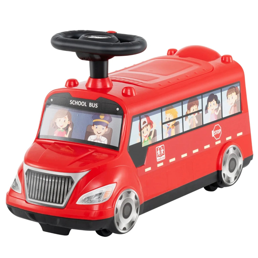 Auto a spinta per bambini 55 x 23 x 36 cm volante interattivo ampio spazio di archiviazione design vivace in rosso PP 20_0014701