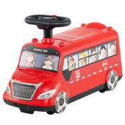 Auto a spinta per bambini 55 x 23 x 36 cm volante interattivo ampio spazio di archiviazione design vivace in rosso PP 20_0014701