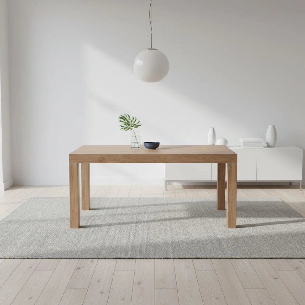 Tavolo Imab Piana T08 in rovere decapato con 4 allunghe 160x90x74.6 H cm.