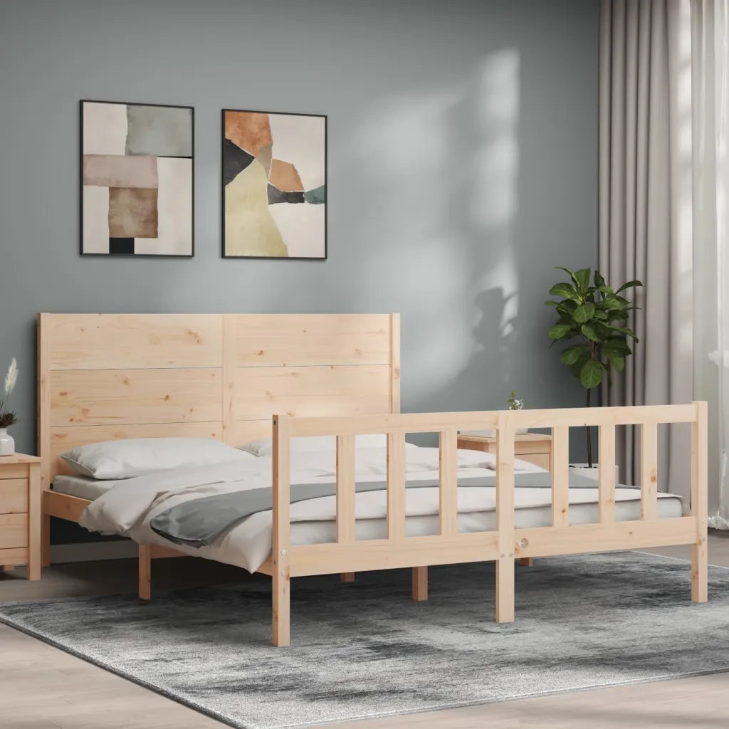 Giroletto senza Materasso 160x200 cm in Legno Massello di Pino 3192761