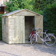 Casetta Box Capanno in Legno per Attrezzi con Porta e Finestra 220X213X216Cm