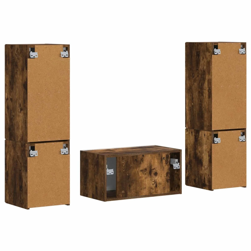 Set mobile TV 5 pcs Rovere fumé Legno multistrato 3409101