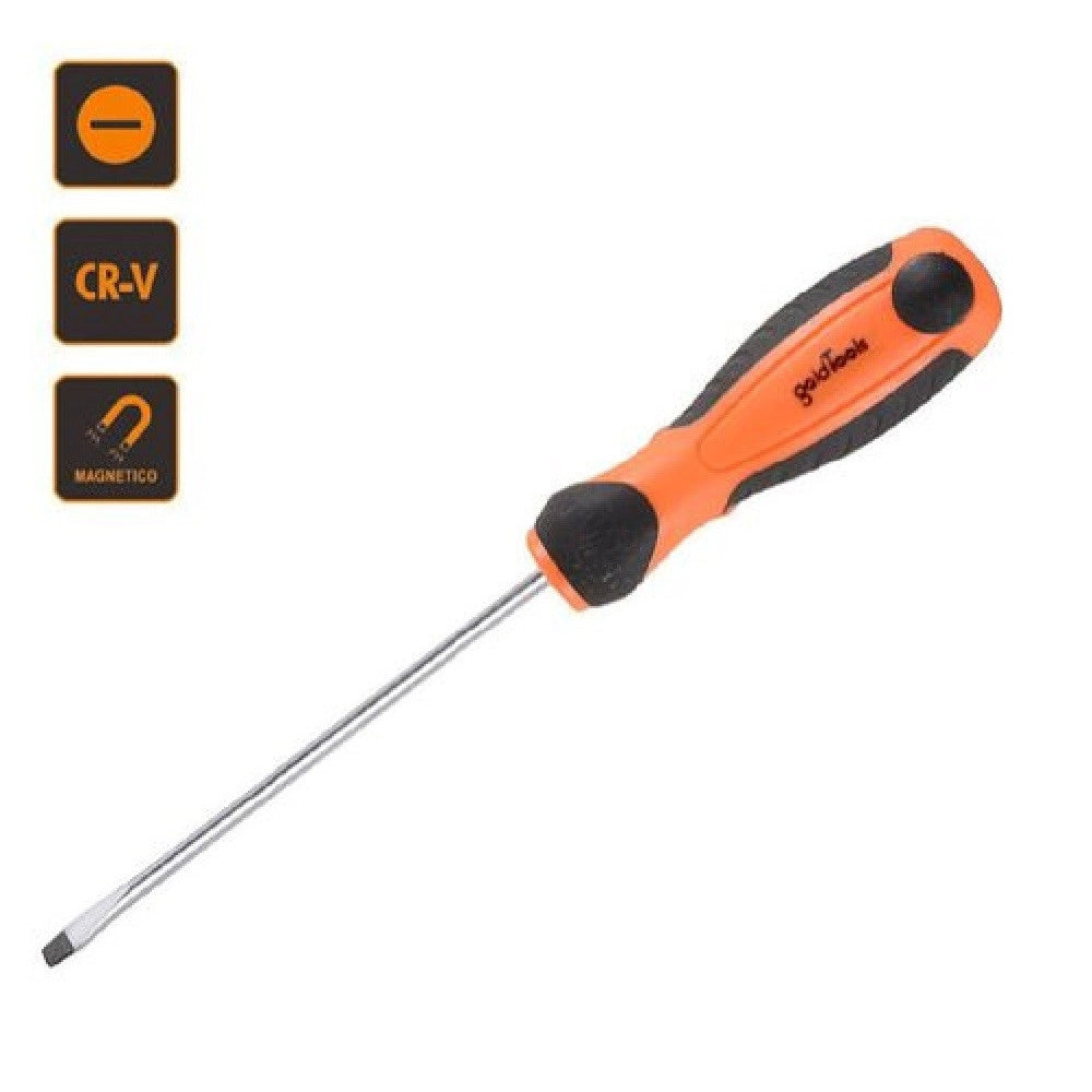 Trade Shop - Cacciavite Lungo Giravite 6x450mm Punta Magnetica A Taglio In Acciaio Cr-v 91874 -