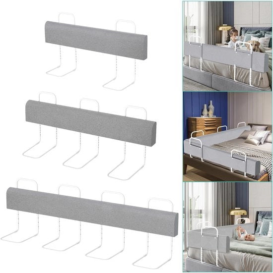 Letto per bambini - Universale - Estensione di 200cm - Facile da installare - 5 livelli di regolazione di altezza - Valvola di sicurezza - Installazione rapida - Protezione per letto per bambini - Sicurezza per letto per bambini