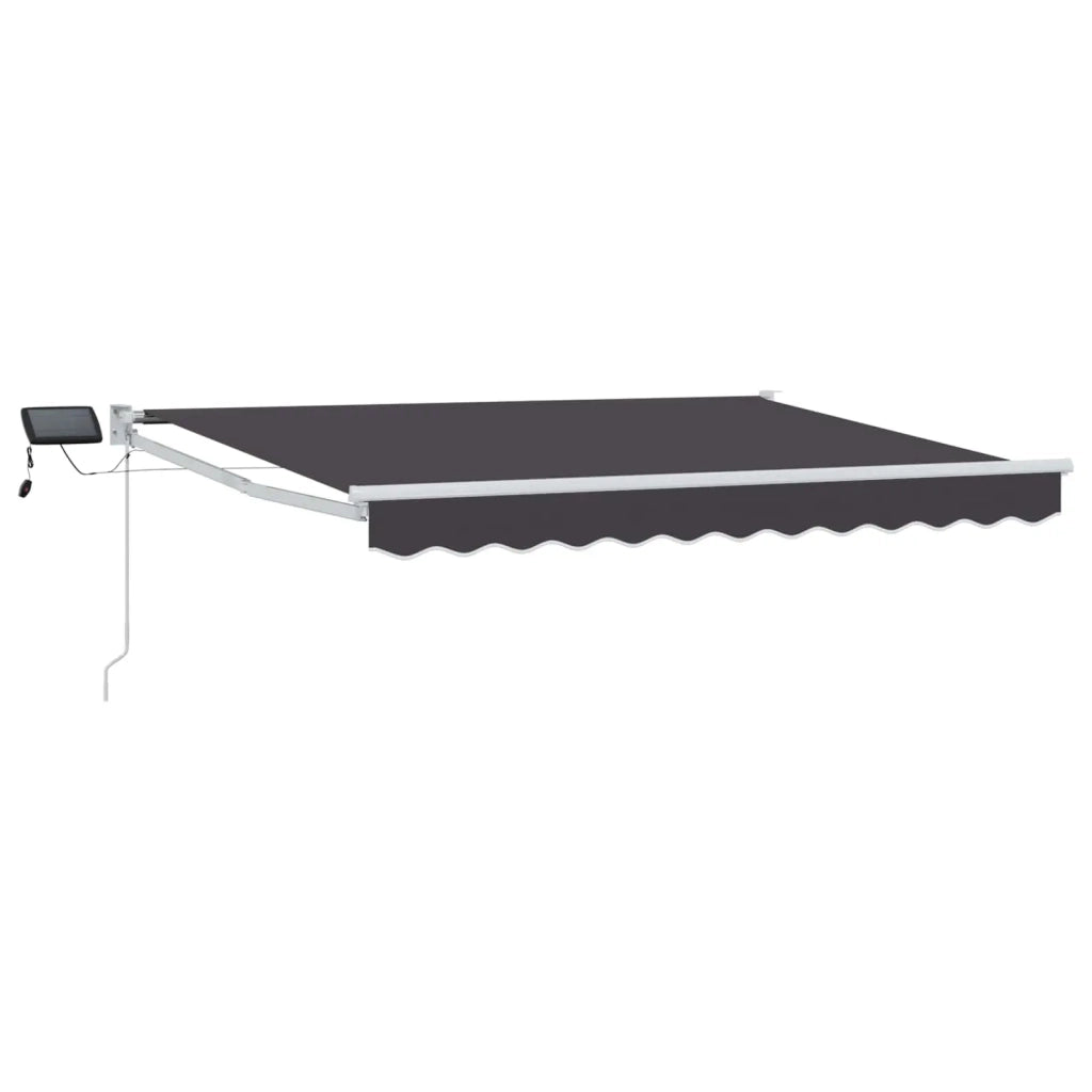 Tenda retrattile manuale con LED Antracite e Bianco 3,5 x 2 m 3419211