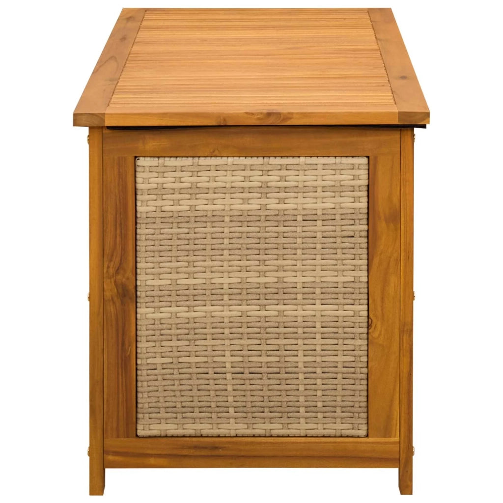 Scatola di Stoccaggio per Giardino 185 L 60 x 50 x 56 cm Beige 42002718