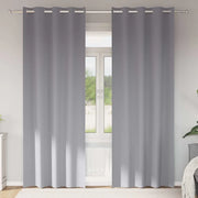 Tende Blackout con Anelli 2 pz Grigio chiaro 225 x 140 cm 4107345