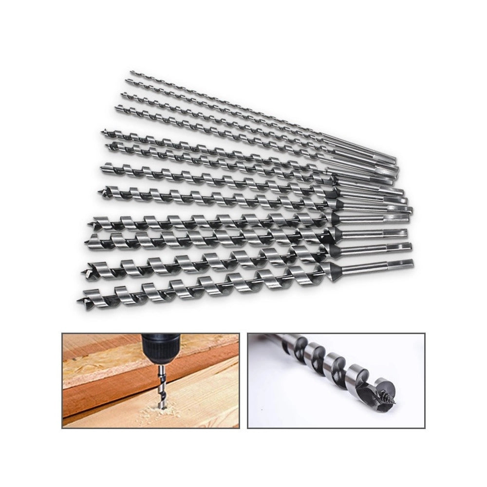 Trade Shop - Kit 6 Punte Per Trapano Tassellatore Puntale Trivella Autofilettante Legno 460m -