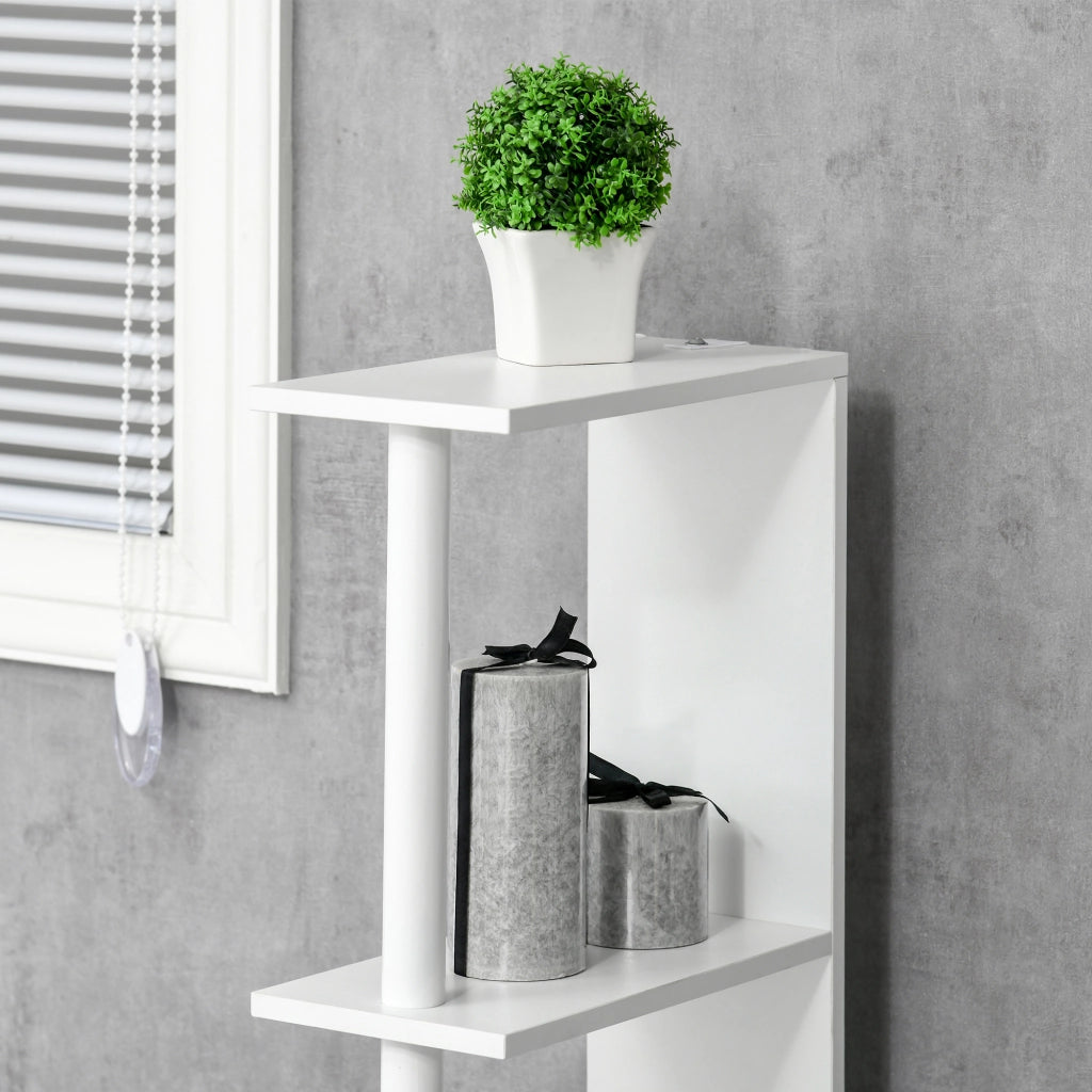 Colonna Bagno con Armadietti e Ripiani ¨C Zephmum ¨C Bianco 15.2x29.8x118 cm