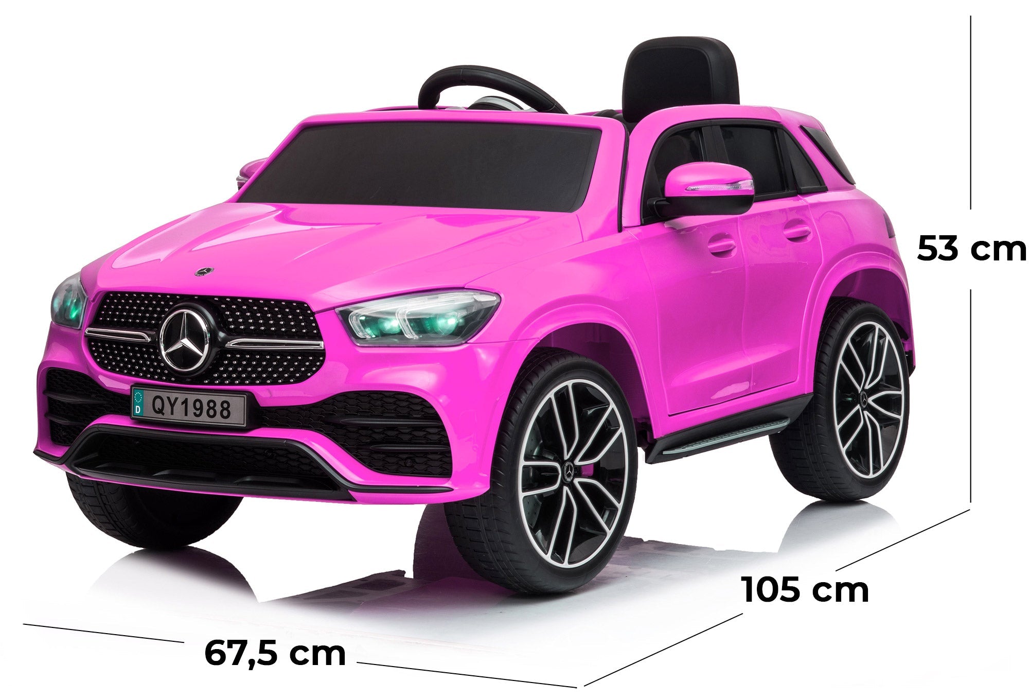 Macchina Elettrica per Bambini 12V con Licenza Mercedes GLE 450 AMG Rosa
