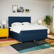 Giroletto a Molle con Materasso Blu 180x200 cm in Tessuto 3294434