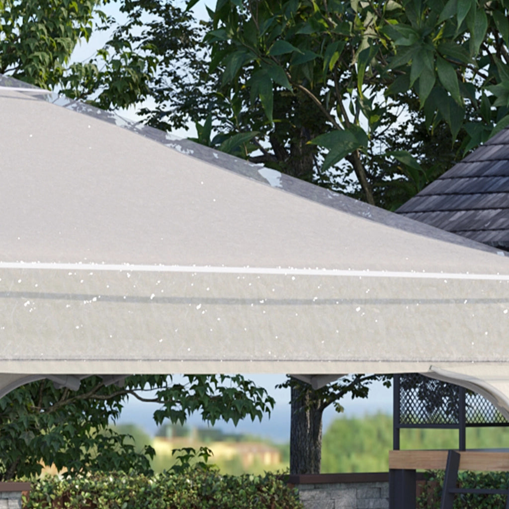 Copertura per Gazebo da Giardino ¨C zephmum ¨C Grigio, Polipropilene, 300x300x80 cm