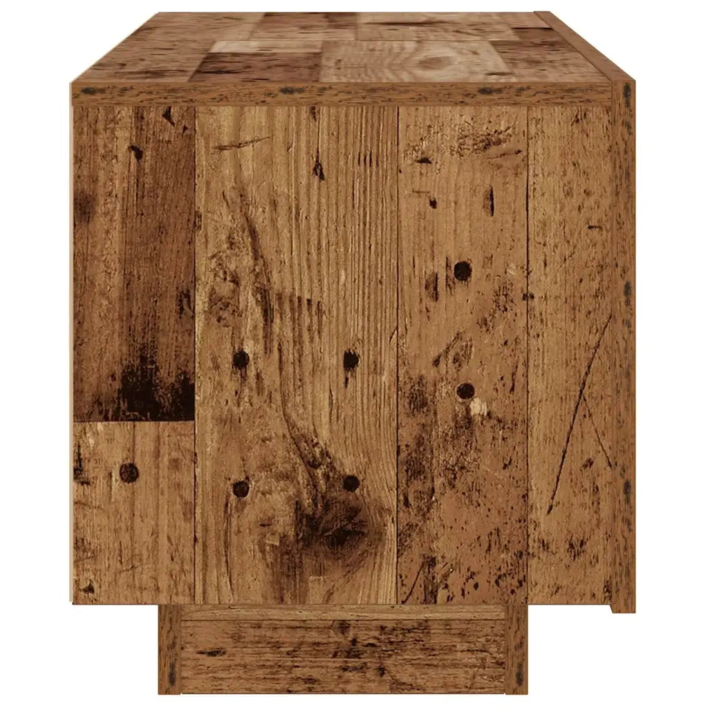Comodino | Armadio da Notte | Mobiletto da notte Legno Antico 100x35x40 cm in Legno Multistrato