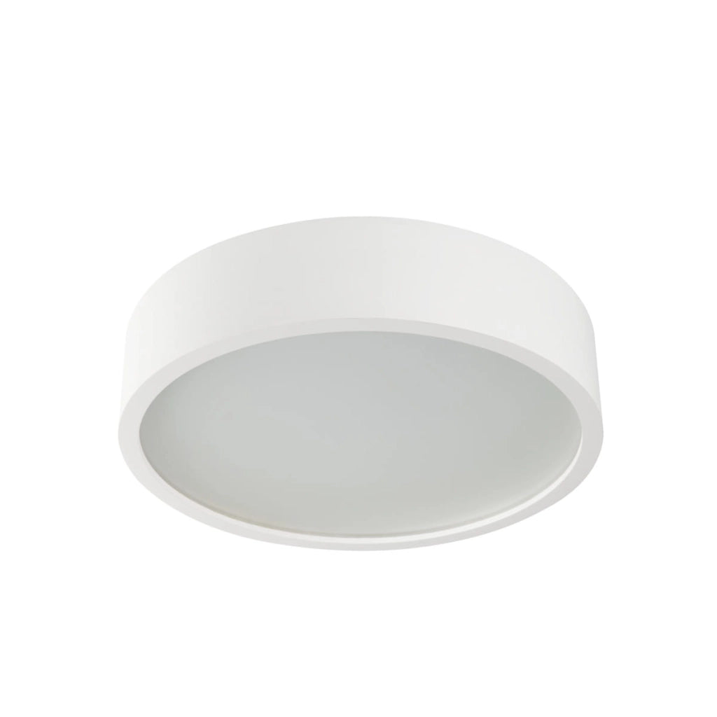 Kanlux plafoniera tonda Jasmin bianca 28cm legno vetro E27