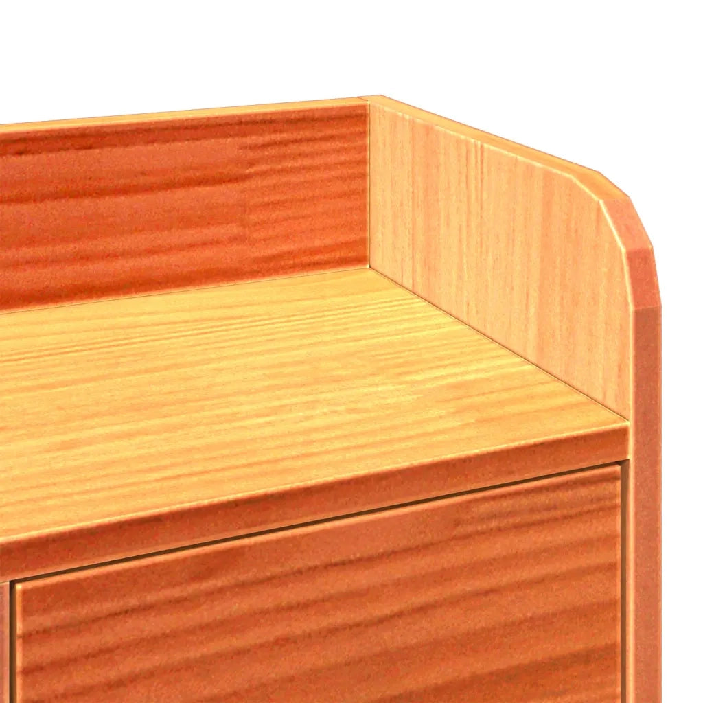 Letto Libreria senza Materasso Marrone Cera 160x200 cm in Pino