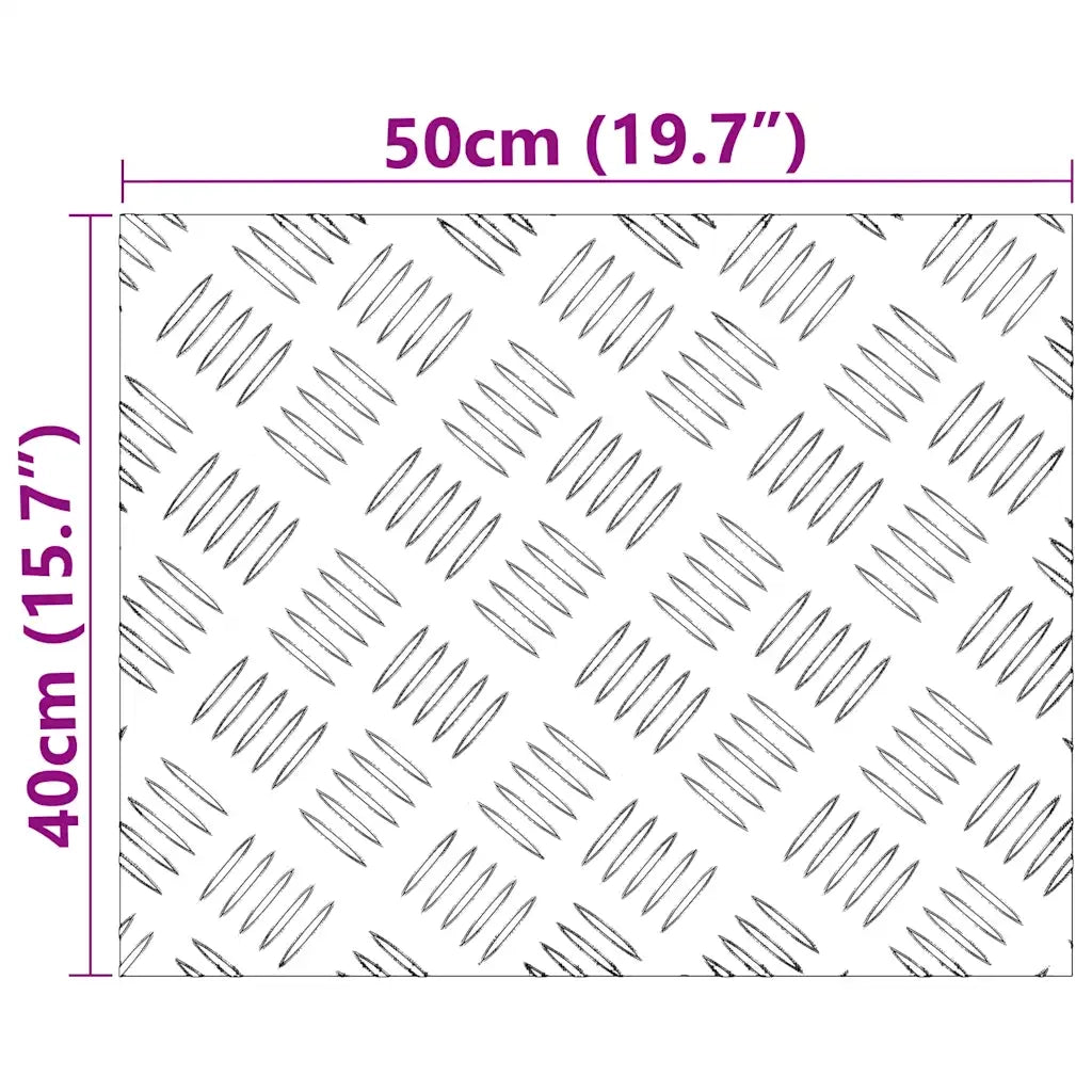 Gradini per Scale 2 pcs Argento 50 x 40 cm Alluminio 4104319