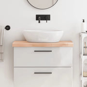 Piano Bagno 80x30x(2-6) cm in Legno Massello Non Trattatocod mxl 74447