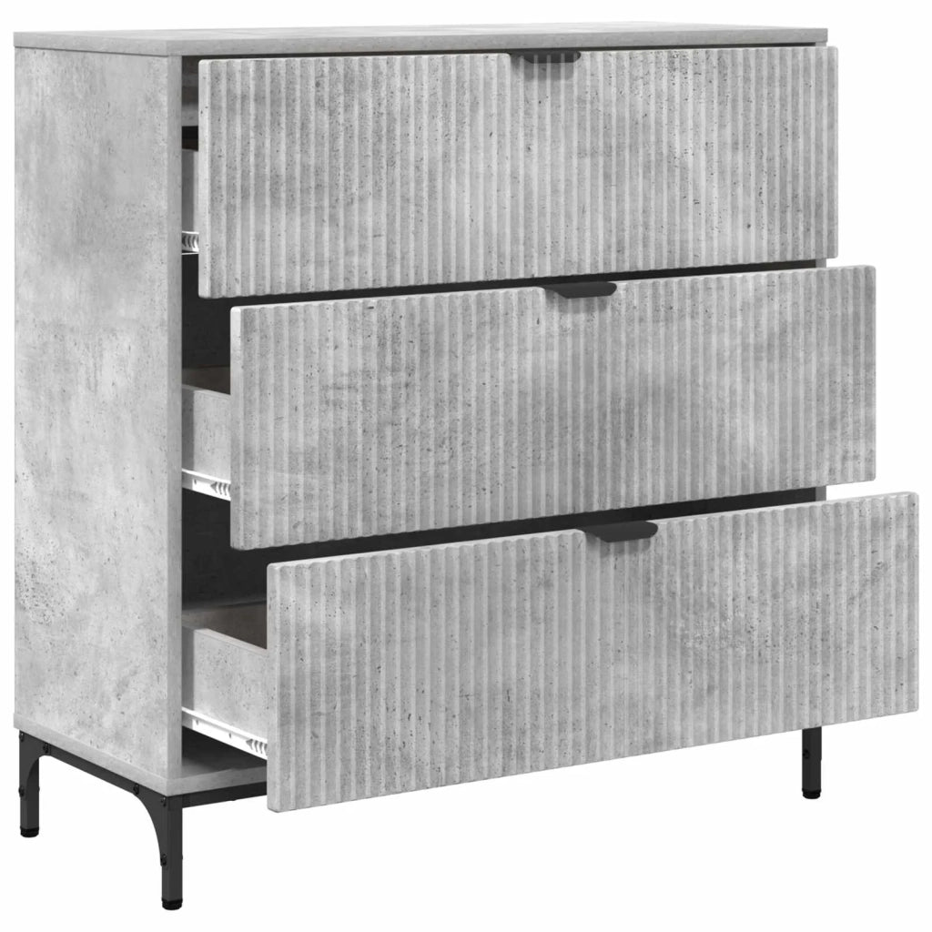 Credenza Grigio cemento 79,5 x 33 x 82 cm Legno multistrato 883437