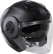 Casco da motocicletta XL nero tendenza metallo - stile jet
