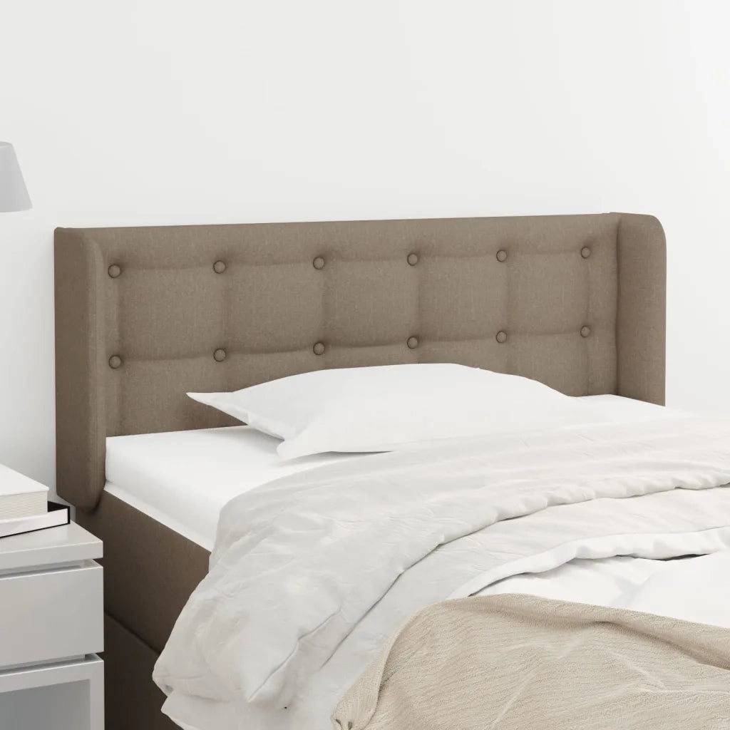 Testiera | Testata ad Orecchio Tortora 93x16x78/88 cm in Tessuto