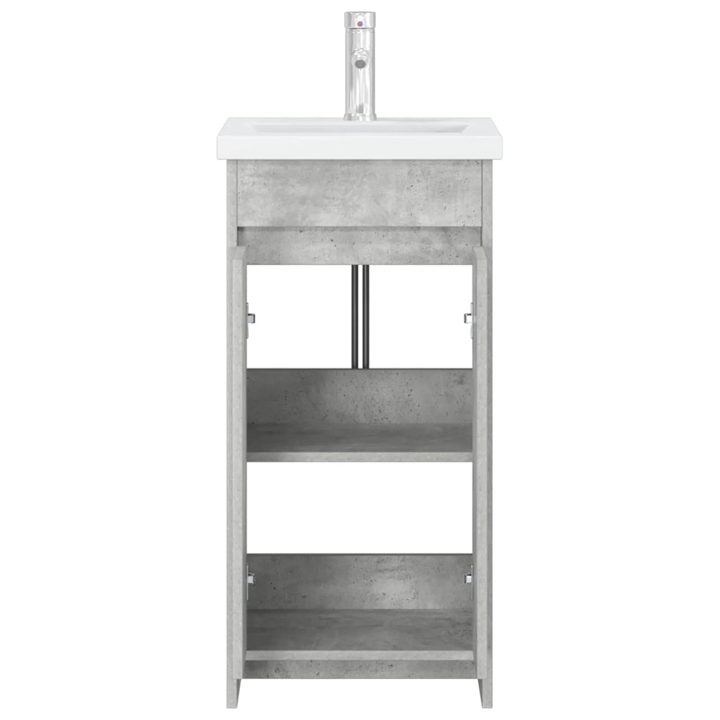 Mobile da bagno con lavabo Grigio Cemento 42 x 40 x 84,5 cm 890771